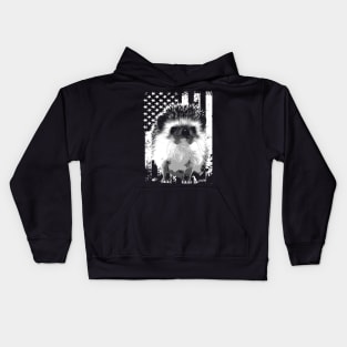 Hedgehog American Flag Tees Inspired by Adorable Spiky Friends Kids Hoodie